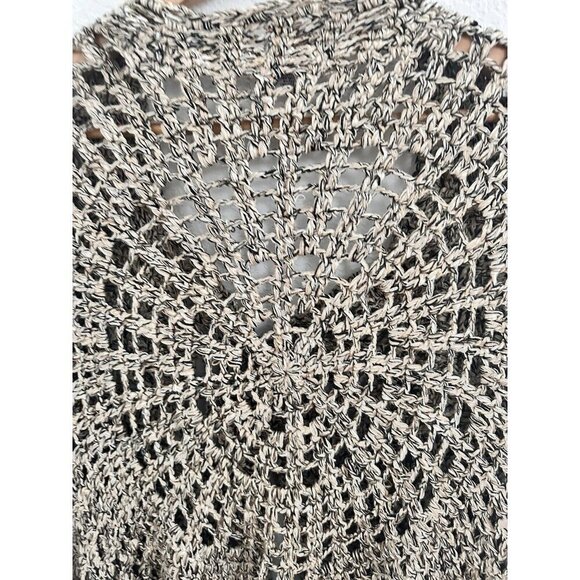 Ruby Rd Loose Knit Sweater W Gold Metallic Threading Sz L Unique Cottagecore - Picture 5 of 9